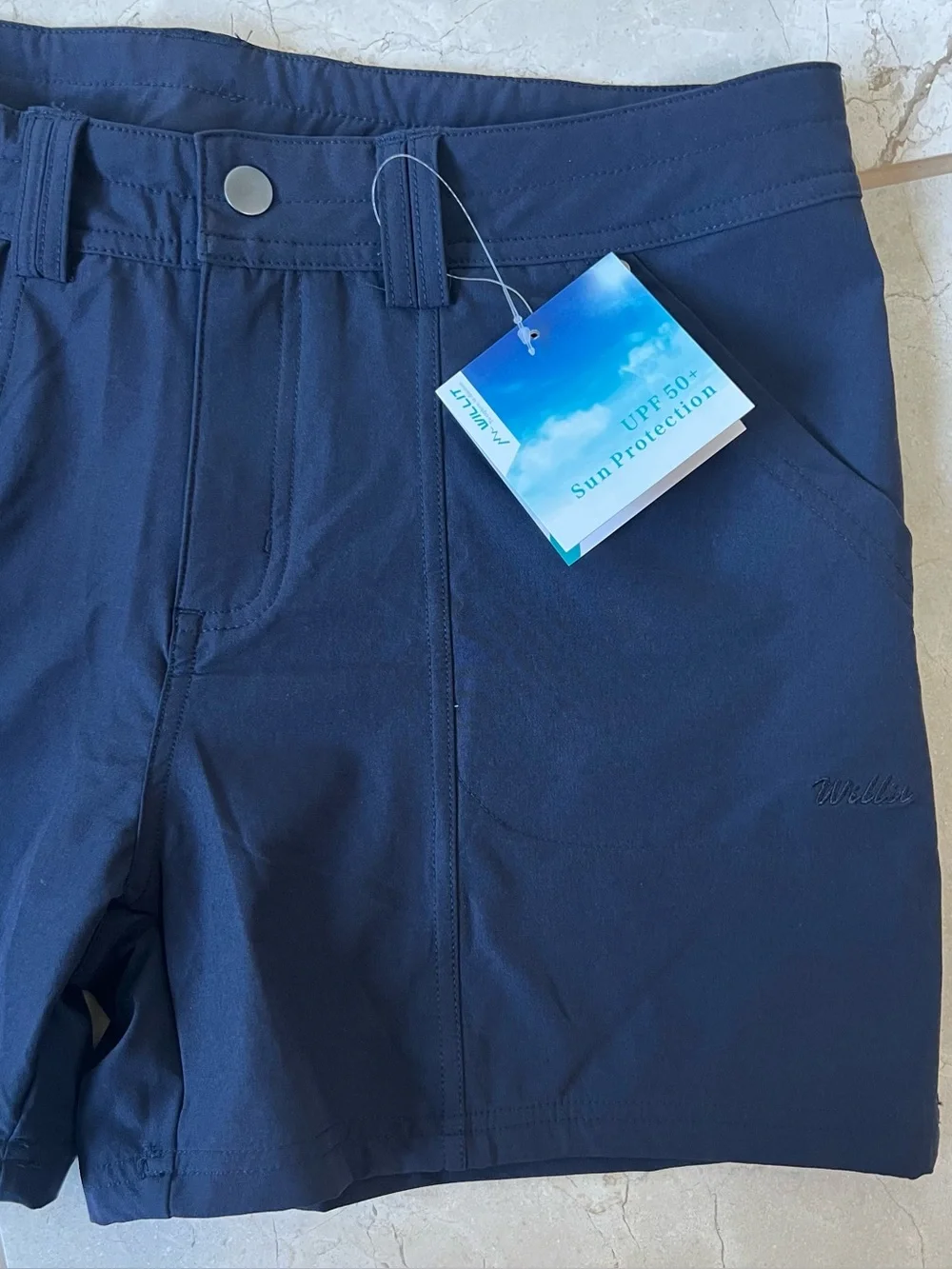 Willit Women's 6 Golf Hiking Shorts UPF 50+ Quick Dry Athletic Navy Blue NWT